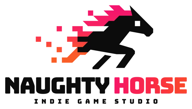 Naughty Horse studio logo for light backgrounds.