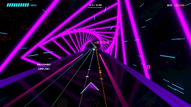 Still from the GIF: a magenta spiral tunnel.